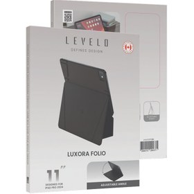 تصویر قاب آیپد پرو 13 اینچ 2024 برند لِوِلو مدل لاکسرا فولیو Levelo Luxora Folio Case for iPad Pro 13 2024 