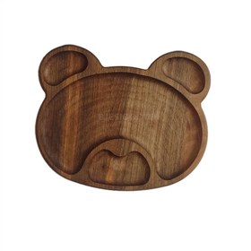 تصویر قیمت و خرید اردو خوری چوبی طرح خرس مدل T0151 - چوبی سرا 