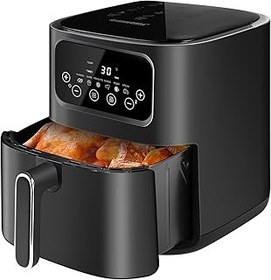 تصویر LAC LAICHY AIR FRYER 10L ، 10 در 1 عملکرد ، سرخ کردن هوا ، کباب ، پخت ، سینه بند ، کم آبی ، سرخ کننده های هوا در صفحه نمایش لمسی دیجیتال ، سبد ایمن بدون استیک و ماشین ظرفشویی ، سرخ کننده هوا از استیل ضد زنگ ، سیاه LAC LAICHY Air Fryer 10L,10-in-1 Functions,Air Fry,Roast,Bake,Broil,Dehydrate,Digital Touchscreen Air Fryers,Nonstick &amp; Dishwasher-Safe Basket,Stainless Steel Air Fryer,Black