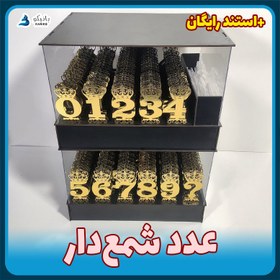 تصویر تاپر عدد شمع دار 