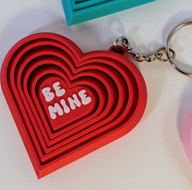 تصویر جاکلیدی فیجت قلب Keychain Heart Fidget