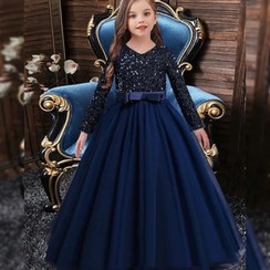 تصویر پیراهن پرنسسی بلند 