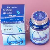 تصویر آمپول همه‌کاره فارم استی کلاژن و هیالورونیک اسید – Farm Stay Collagen & Hyaluronic Acid All-in-One Ampoule 