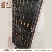تصویر حفاظ آکاردئونی ۳گل پیچ شکلاتی 