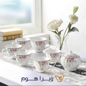 تصویر ست چای‌خوری طرح سوئیتی گلد کیش 