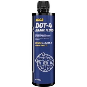 تصویر روغن ترمز موتور سیکلت مانول مدل DOT-4 حجم 450 میلی لیتر Mannol brake fluid DOT-4 450 ml