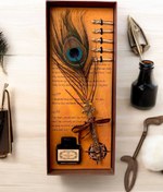 تصویر ست خوشنویسی قلم پر طاووس 