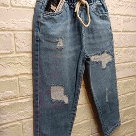 تصویر شلوار جین مام استایل زاپ دار ترک ( تک رنگ ) اسپرت - 80 