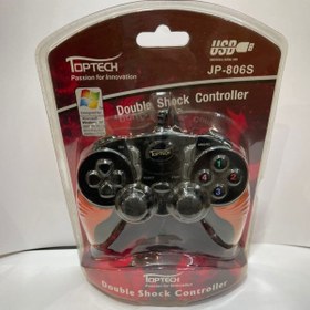 تصویر گیم پد تک شوکدار TOPTECH JP-806S قرمز 