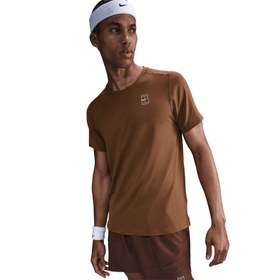 تصویر تی شرت تنیس مردانه نایک NikeCourt Advantage Dri-FIT- قهوه ای NikeCourt Advantage Men's Dri-FIT Brown Tennis T-Shirts