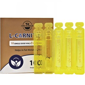 تصویر ویال خوراکی ال کارنیتین 1000 میلی گرم مکس اونیو 10 عدد Max Avenue L Carnitine 1000 Oral 10 Vials