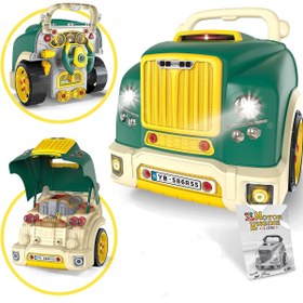 تصویر ماشین اسباب بازی ریموت دار موتور مستر مدل کاپوت کامیون و ابزار 008-987 Kids Truck Engine Toy