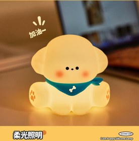 تصویر چراغ خواب سیلیکونی طرح سگ silicon night light model dog