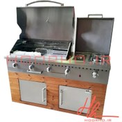 تصویر باربیکیو ۱۶۰ سانت کامل، استیل ترموود عرض ۶۰ آشپزخانه تهران CC 144 