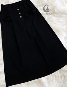تصویر دامن کتان - خردلی 