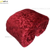 تصویر پتو گلبافت یک نفره الوان مدل گل برجسته 