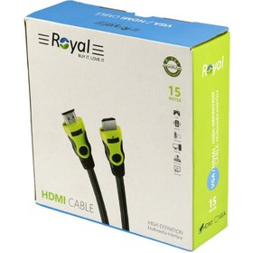 تصویر کابل HDMI پوست ماری رویال Royal طول 15 متر Royal HDMI 15m Cable