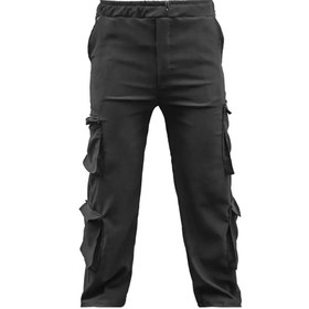 تصویر شلوار کارگو مردانه مشکی Black men's cargo pants