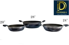 تصویر تابه ۳ تایی دودسته زنبوری - تابه ۳ تایی دودسته Our 3-piece double pan