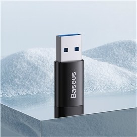 تصویر تبدیل OTG یو اس بی به Type-C بیسوس Baseus Ingenuity Mini OTG Adaptor USB 3.1 to Type-C ZJJQ000101 