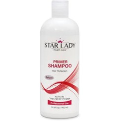 تصویر شامپوی پریمر استارلیدی سری Professional Use مدل Keratin حجم 400 میلی لیتر Star lady Keratin Professional Use Primer Shampoo 400ml