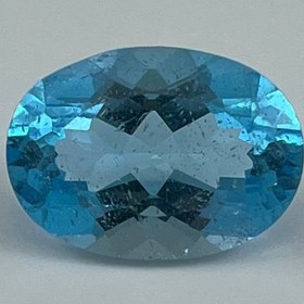 تصویر نگین توپاز آبی سوئیسی {کد:N95} 