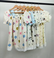 تصویر ست راحتی یقه کش موسلین 