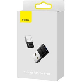 تصویر دانگل بلوتوث USB بیسوس مدل BA04 ZJBA000001 اصل Baseus Bluetooth Receiver Adapter ZJB0000001