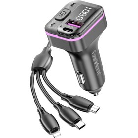 تصویر شارژر فندکی + FM Player بلوتوثی Earldom ET-M95 