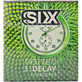 تصویر کاندوم تاخیری بلند مدت سیکس 3 عددی Six Long-lasting Delay Condoms 3 pcs