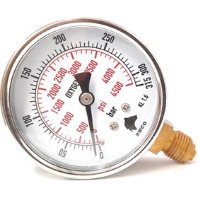 تصویر گیج فشار BWCO صفحه 6cm رنج 315BAR BWCO PRESSURE GAUGE