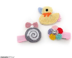 تصویر گل سر بچه‌گانه پک سه‌تایی طرح اردک 