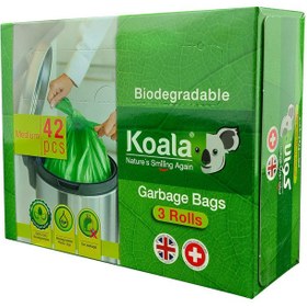 تصویر کیسه زباله کوالا مدل Biodegradable سایز متوسط بسته 42 عددی 