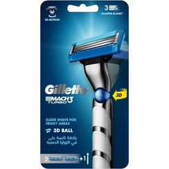 تصویر دسته با 2 یدک Gillette mach 3 turbo 