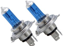 تصویر لامپ چراغ جلو خودرو یخی مدل H4 کد 100wعقاب کره بسته ۲ عددی 