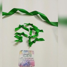 تصویر پاپیون سبز سیدی مناسب عید غدیر بسته 10 عددی پاپیون آماده براق 