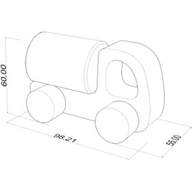 تصویر اسباب بازی چوبی مدل ماشین تانکر سارمان 