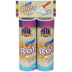 تصویر یدک رول پرزگیر صادراتی مبلی ۹۰ لایه دوبل، برند رولی Rolly, Adhesive cleaner roll, 72 Layer