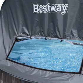 تصویر استخر پیش ساخته فریمی گرد سایبان دار مدل پرومکس قطر 366 Bestway 5619K