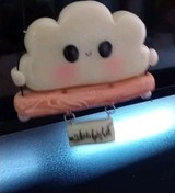 تصویر آویز ماشین طرح ابر شب تاب 