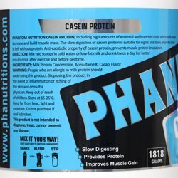 تصویر پروتئین کازئین 1818 گرمی فانتوم نوتریشن | شکلاتی Casein Protein 1818 g Phantom Nutrition