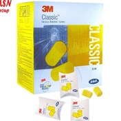 تصویر صداگیر گوش اسفنجی 3M بسته ۵۰ عددی( چینی )3M foam earplugs, pack of two, Chinese 