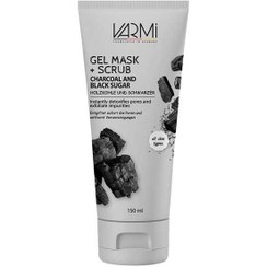 تصویر وارمی ماسک لایه بردار صورت حاوی پودر زغال و شکر Varmi Gel Mask Scrub Charcoal & Black Sugar