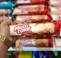تصویر مولتی کیک روشن با طعم توت فرنگی180 گرم Roshen Multicake with strawberry flavor 180g