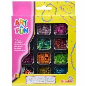 تصویر بازی آموزشی سیمبا مدل Art And Fun Plastic Color Beads Set 