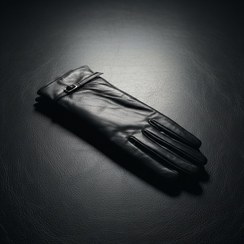 تصویر دستکش چرم طبیعی بزی زنانه مدل نادیا - مشکی / L nadiya