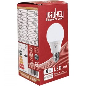 تصویر لامپ حبابی 9 وات ال ای دی روبان نور - بسته 50 عدد / افتابی / 12ماه 9 watt LED light ribbon bulb