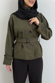 تصویر بارانی یقه ایستاده 