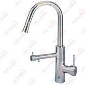 تصویر شیر ظرفشویی قهرمان مدل تتراس دو منظوره شلنگدار کروم 