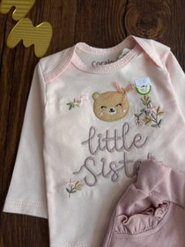 تصویر ست بلوز شلوار کوکالو مدل سیستر 0-12 ماه کد 18105 